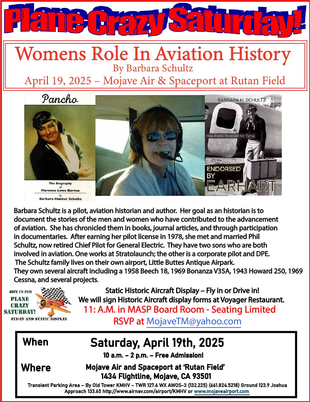 Archive flyer: Barbara Schultz / April 20 (year not confirmed)
