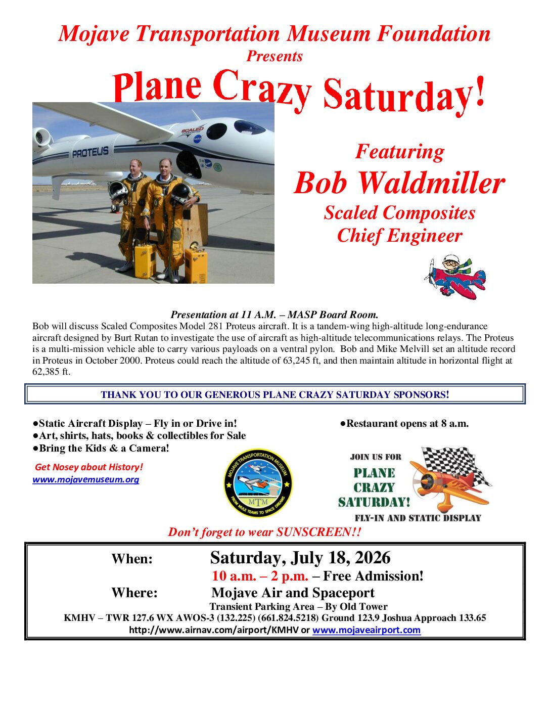 Archive flyer: July / Bob Waldmiller — Scaled Composites