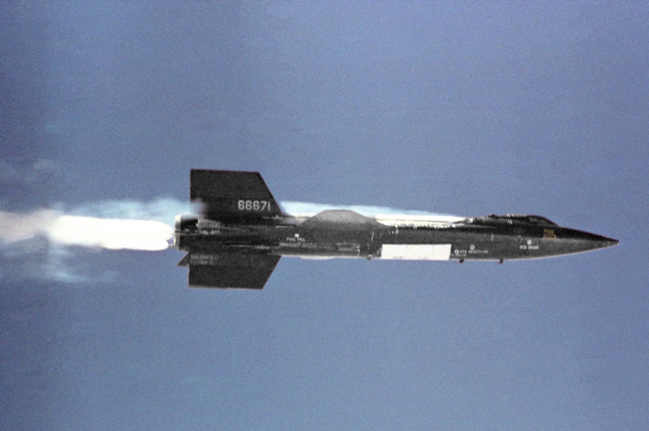 NASA X-15 rocket research aircraft in flight