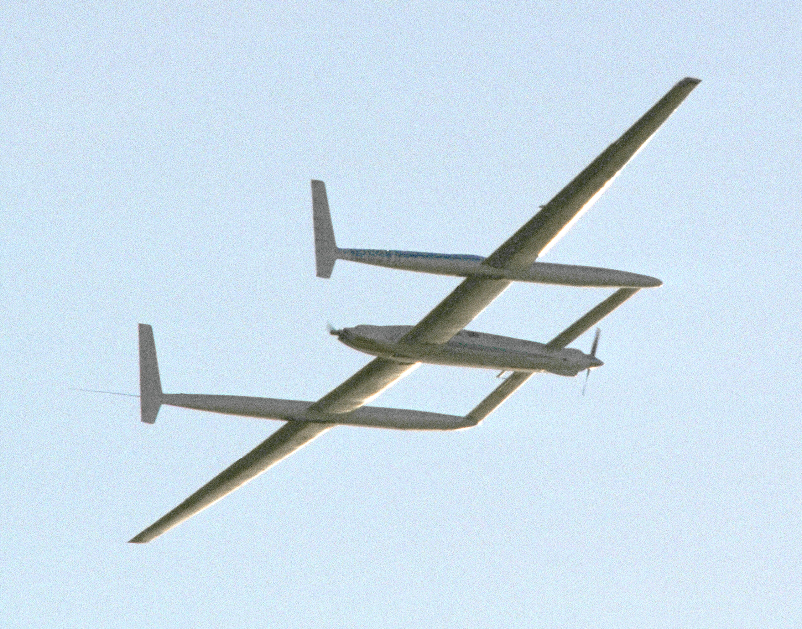 Rutan Voyager aircraft in flight